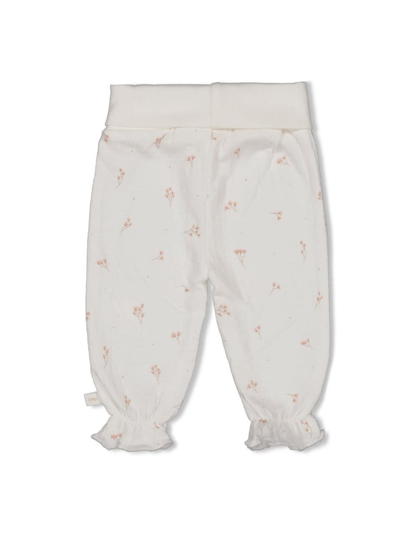 Feetje Broek crinkle AOP - Delicate Flower Offwhite
