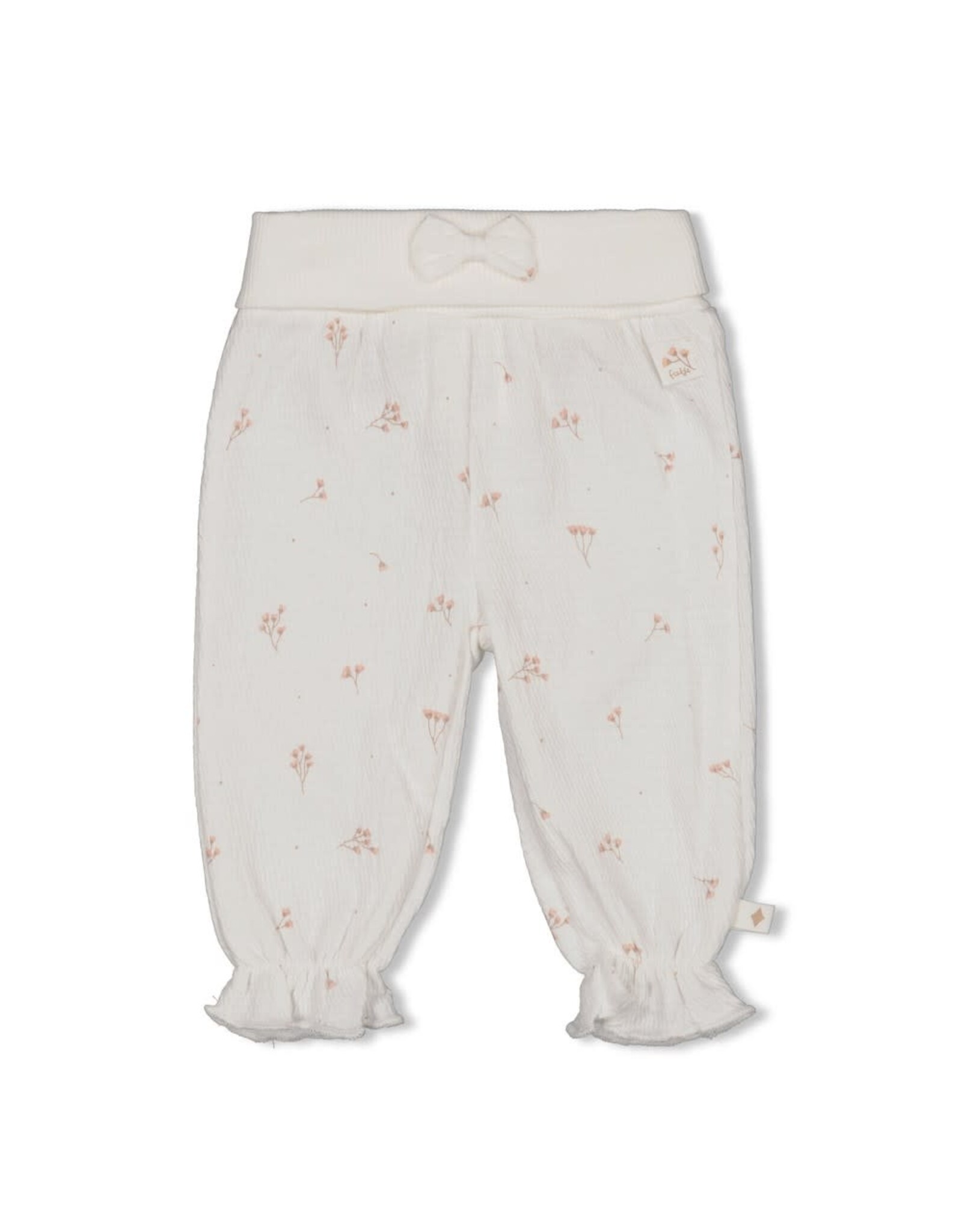 Feetje Broek crinkle AOP - Delicate Flower Offwhite
