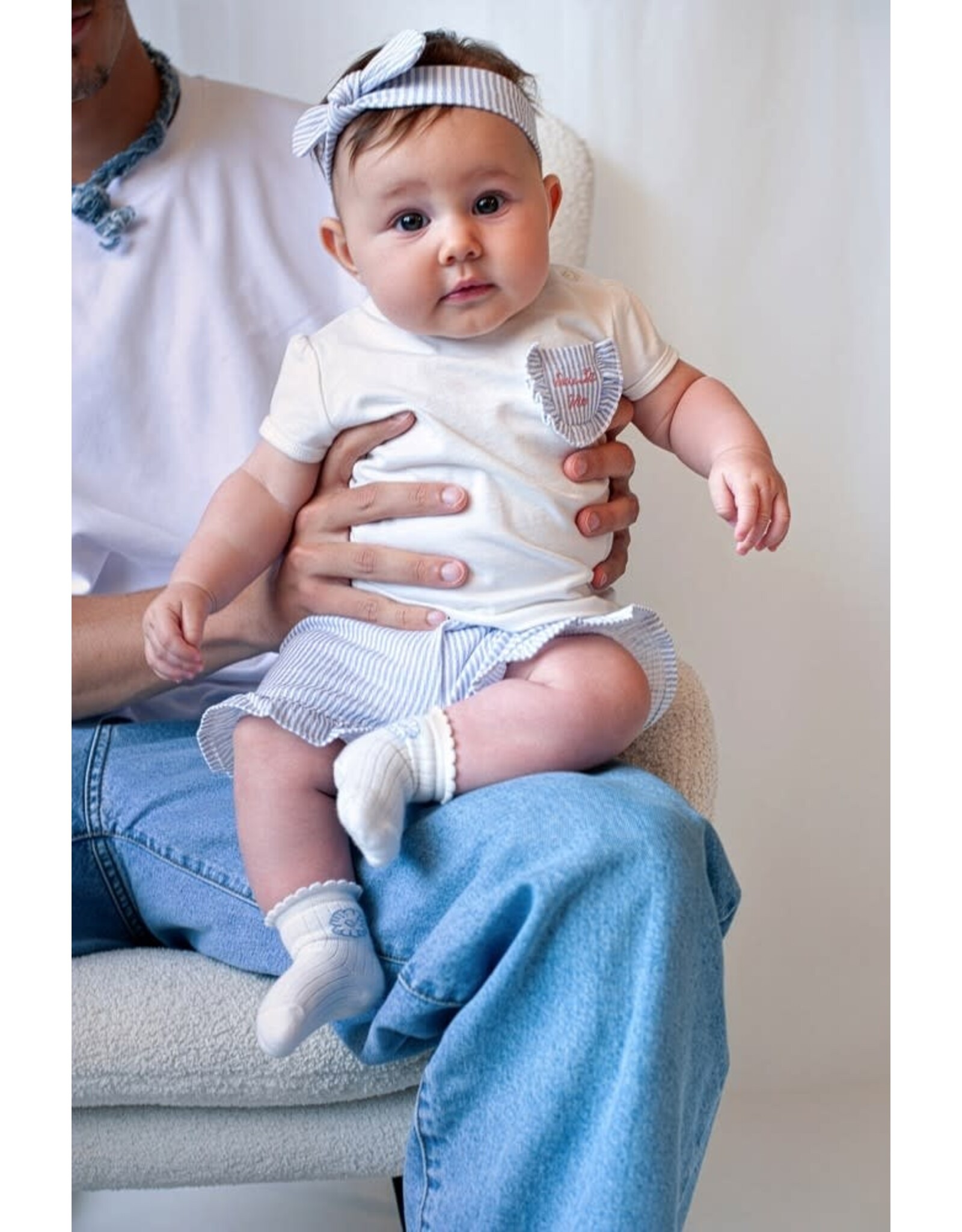 Feetje Short streep crinkle - Sea La Vie Lavendel