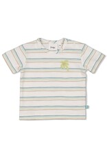 Feetje T-shirt streep - You Croc my World Offwhite