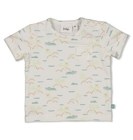 Feetje T-shirt AOP - You Croc my World Offwhite