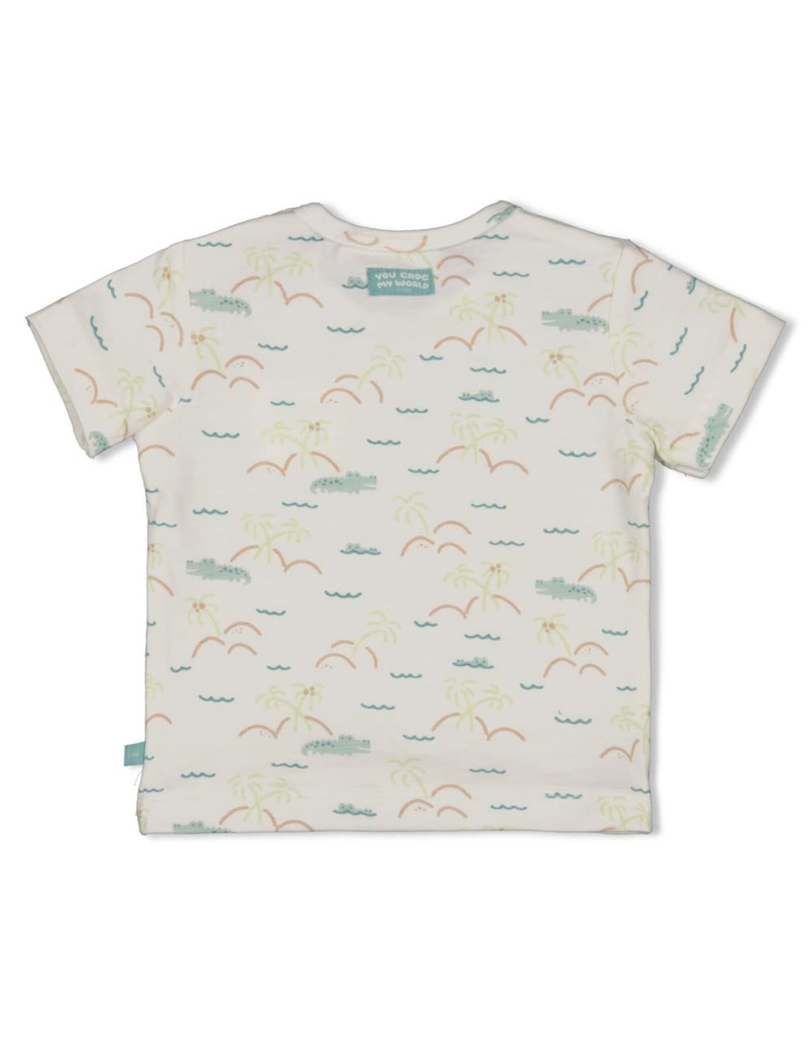 Feetje T-shirt AOP - You Croc my World Offwhite