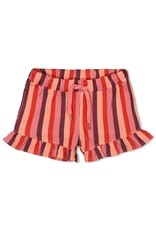 Feetje Short streep seersucker - Salsa Sunset Zalm Feetje