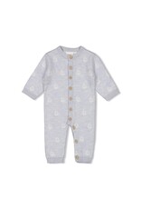 Feetje Pak gebreid AO - The Knits Blauw melange