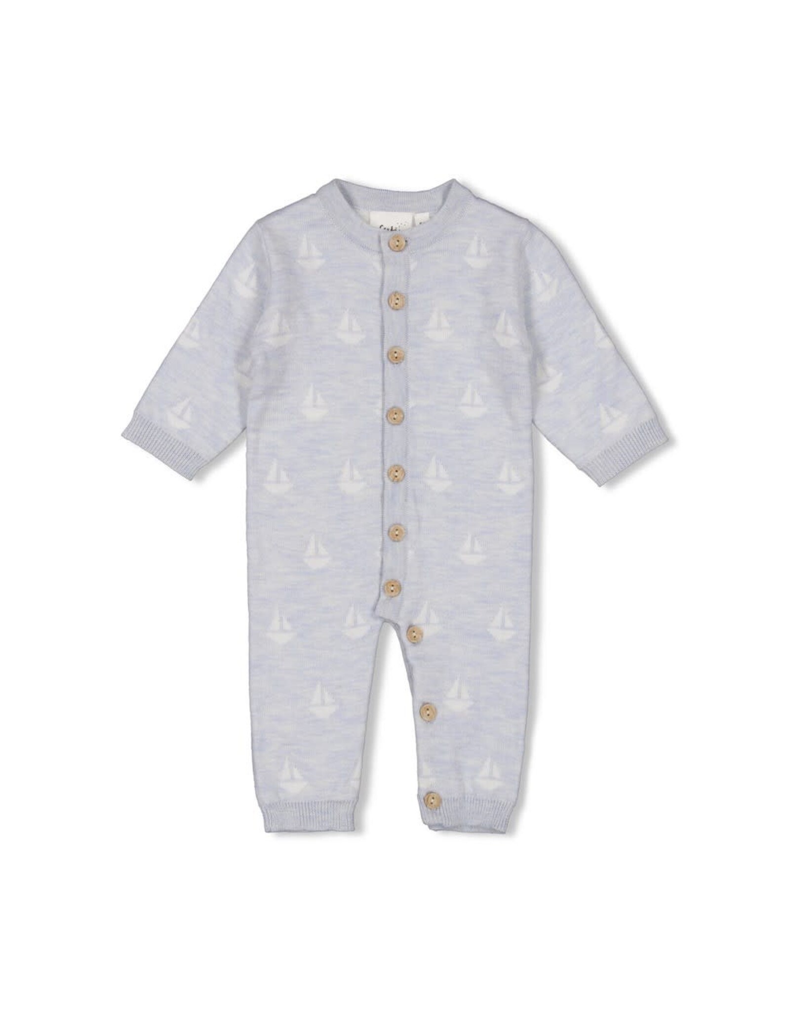 Feetje Pak gebreid AO - The Knits Blauw melange