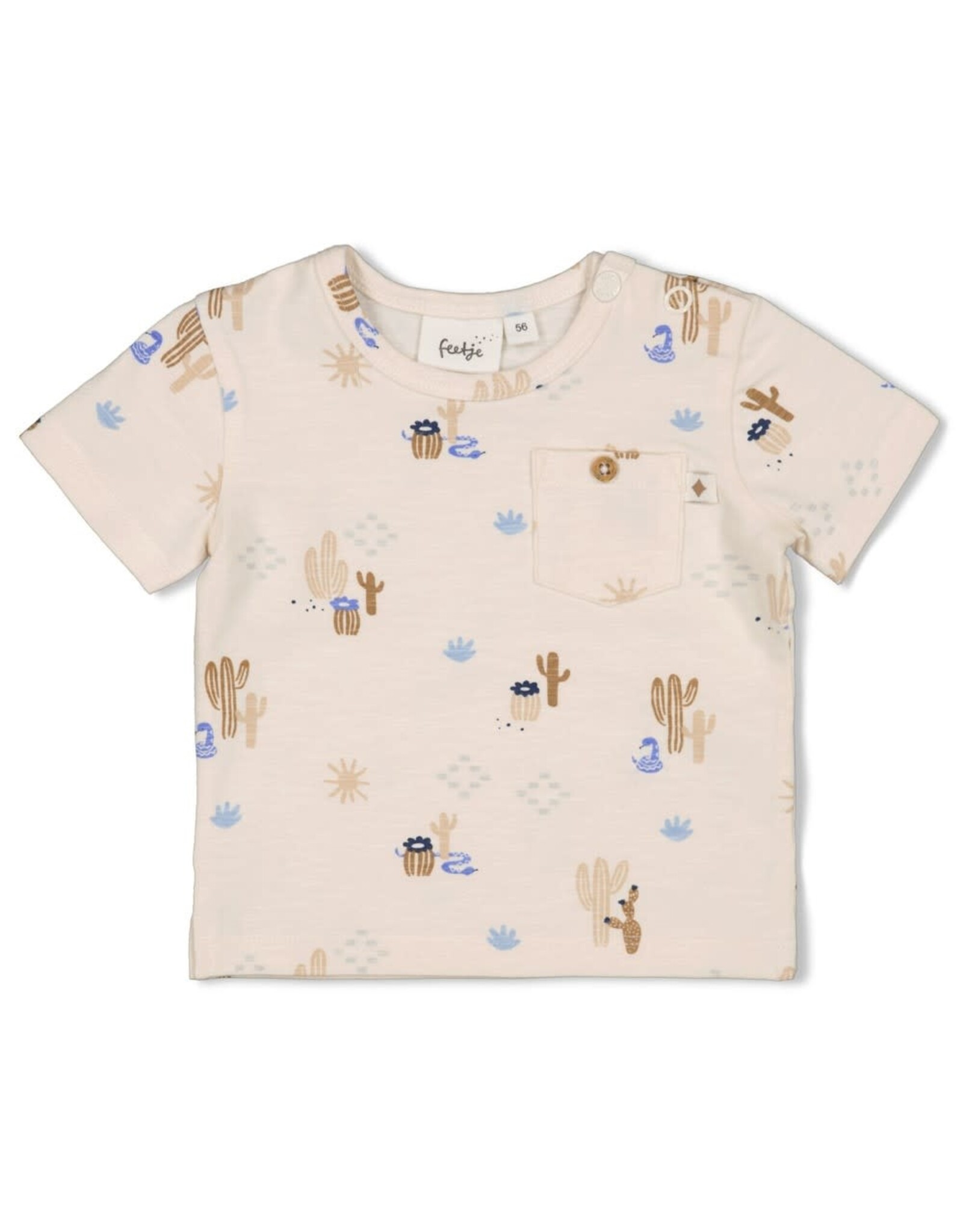 Feetje T-shirt AOP - Sssiesta Offwhite