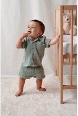 Feetje Short mousseline - Summer Woven Zeegroen
