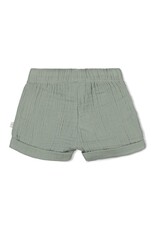 Feetje Short mousseline - Summer Woven Zeegroen
