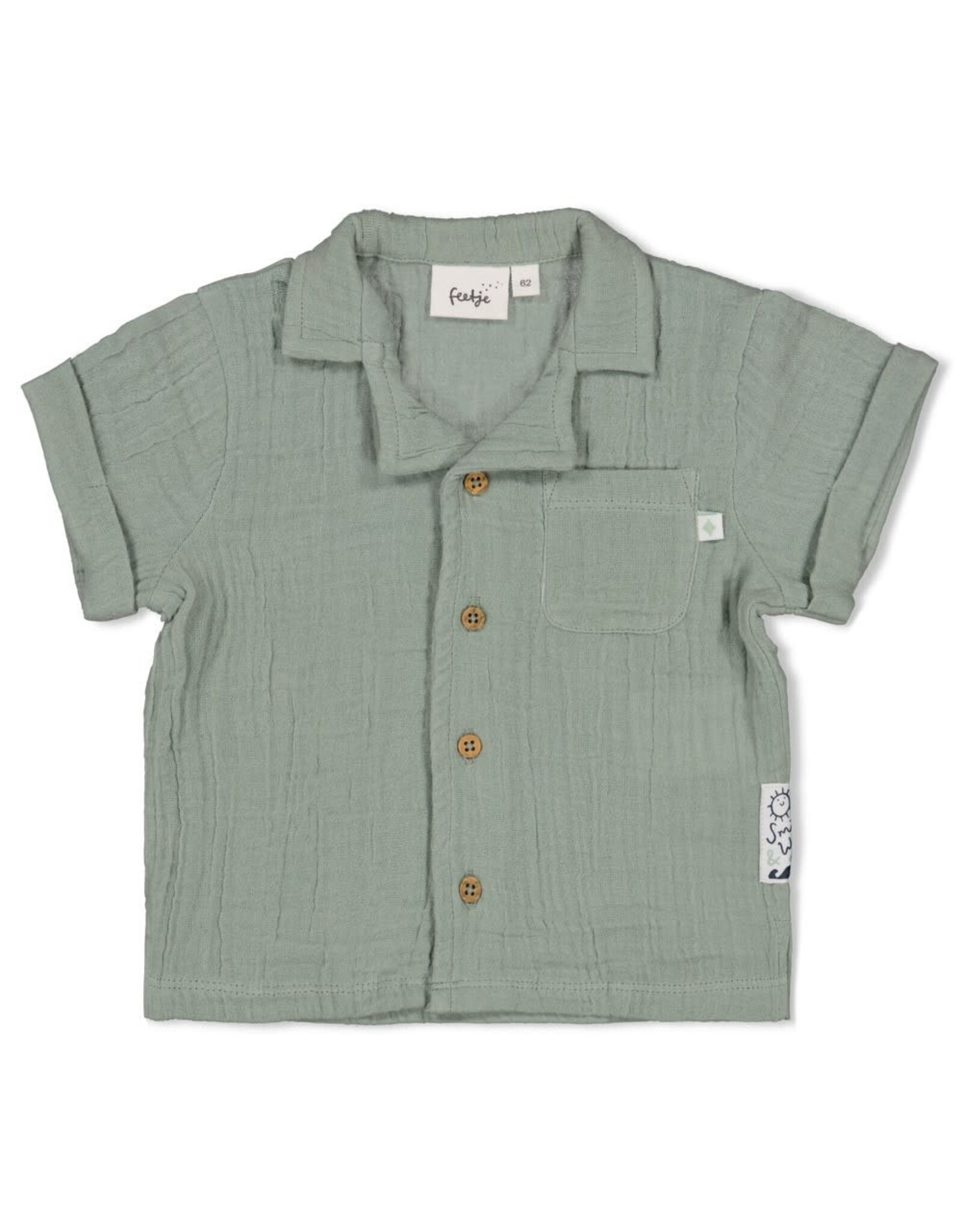 Feetje Blouse mousseline - Summer Woven Zeegroen