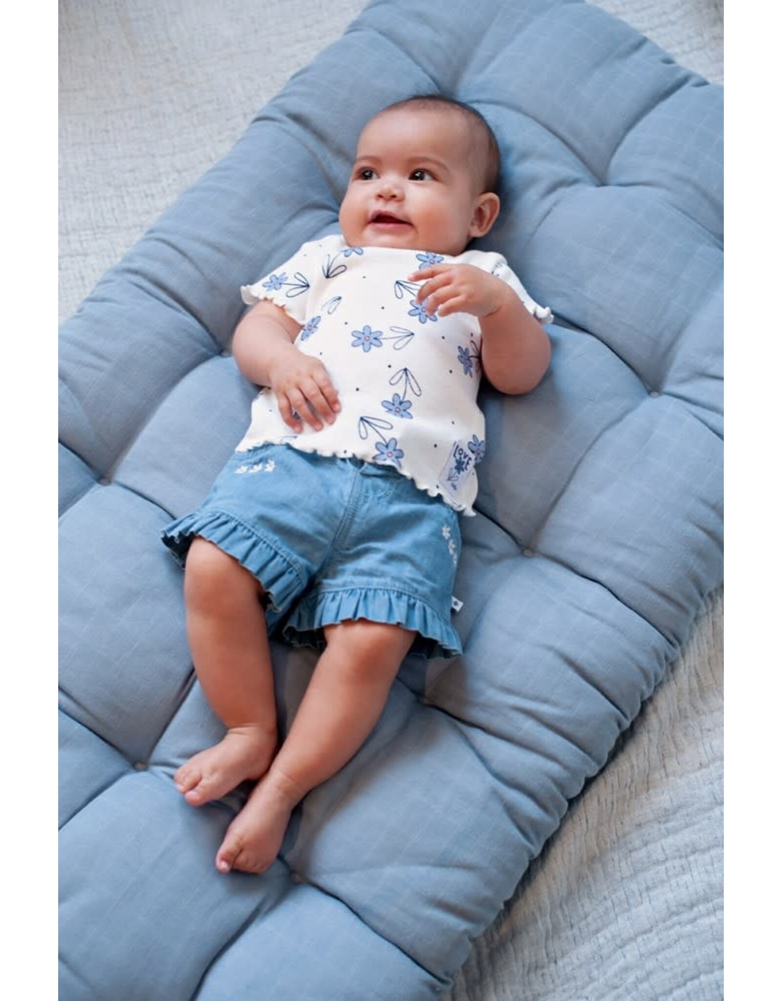 Feetje T-shirt rib AOP - Summer Denims Offwhite