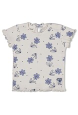 Feetje T-shirt rib AOP - Summer Denims Offwhite