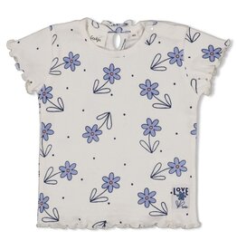 Feetje T-shirt rib AOP - Summer Denims Offwhite