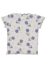 Feetje T-shirt rib AOP - Summer Denims Offwhite