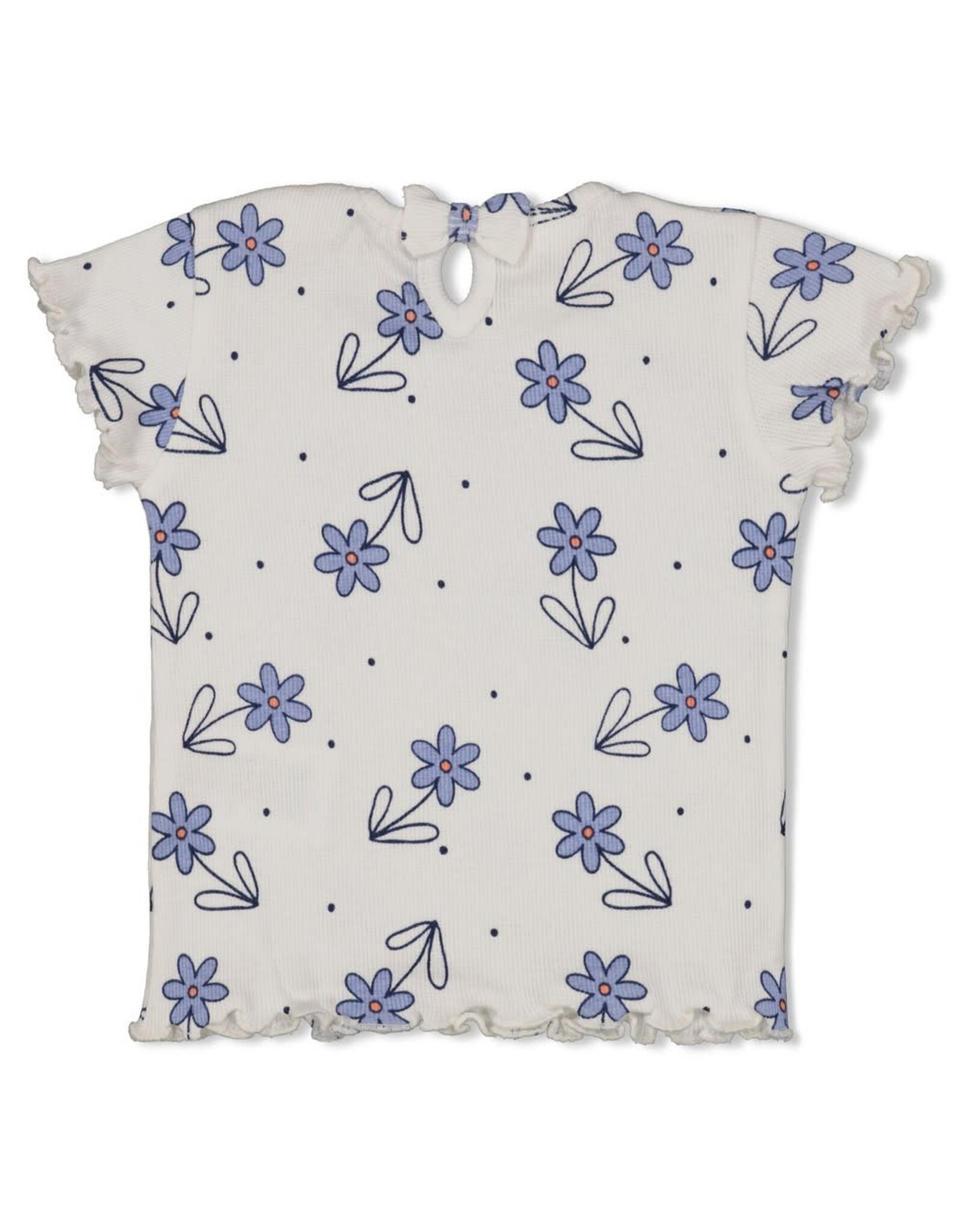 Feetje T-shirt rib AOP - Summer Denims Offwhite