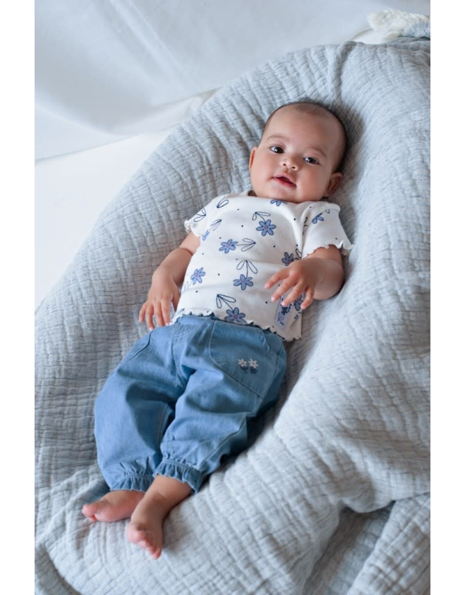 Feetje Broek ruches - Summer Denims L.blauw denim