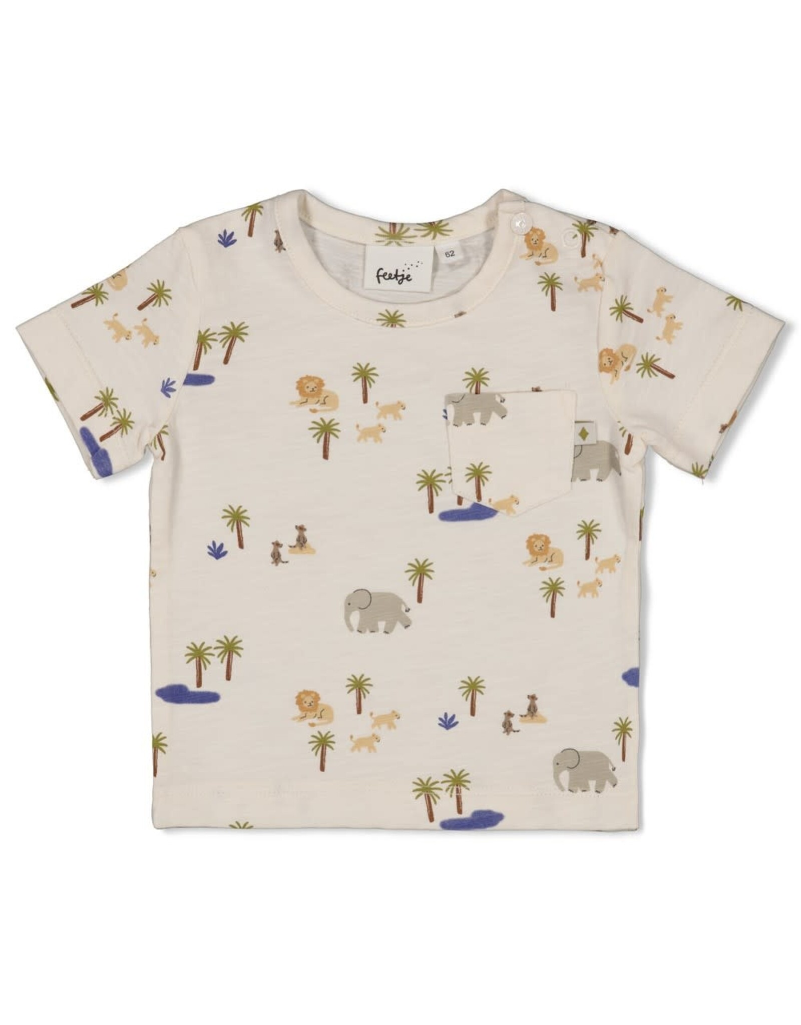 Feetje T-shirt AOP - Safari Savage Offwhite