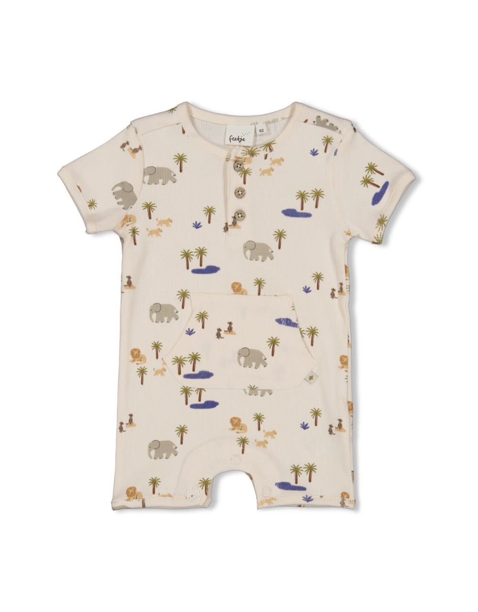Feetje Kort pakje rib AOP - Safari Savage Offwhite