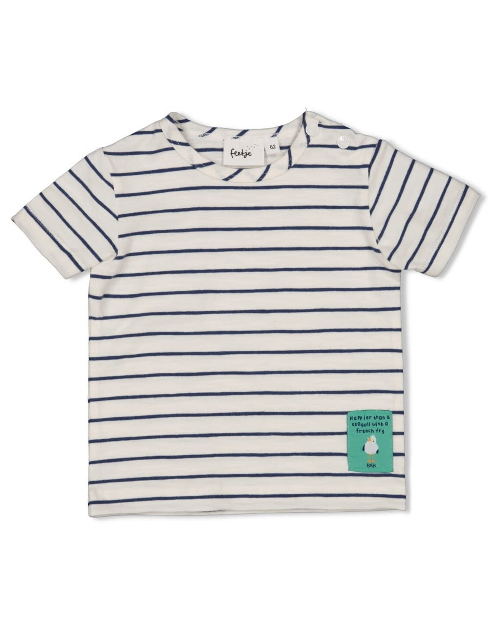 Feetje T-shirt streep - Seaside Happiness Offwhite