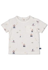 Feetje T-shirt AOP - Seaside Happiness Offwhite