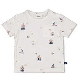 Feetje T-shirt AOP - Seaside Happiness Offwhite