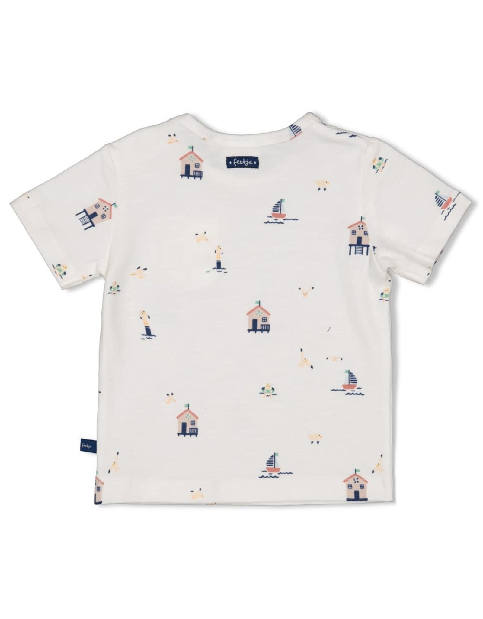 Feetje T-shirt AOP - Seaside Happiness Offwhite