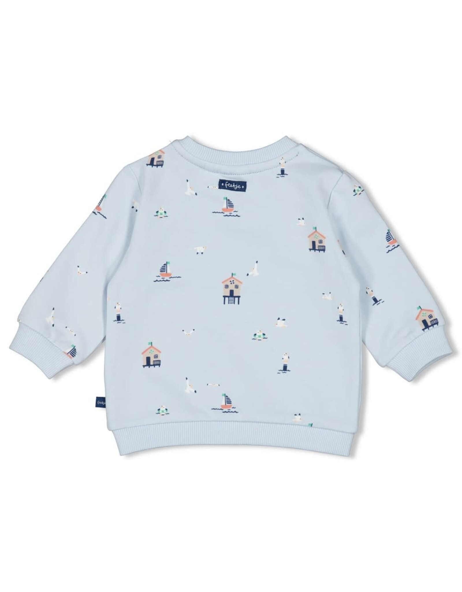 Feetje Sweater AOP - Seaside Happiness Blauw