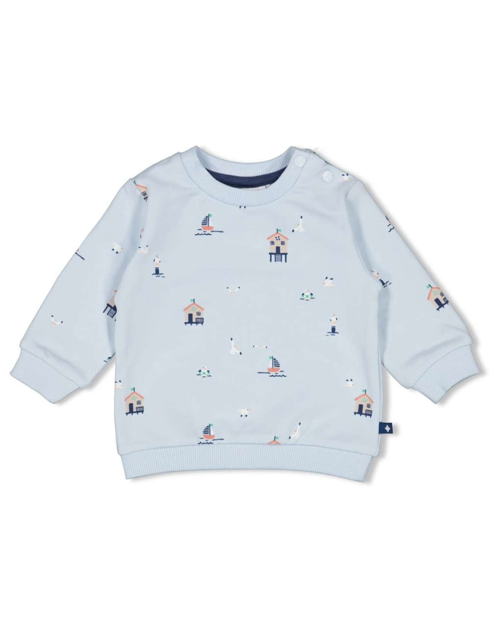Feetje Sweater AOP - Seaside Happiness Blauw