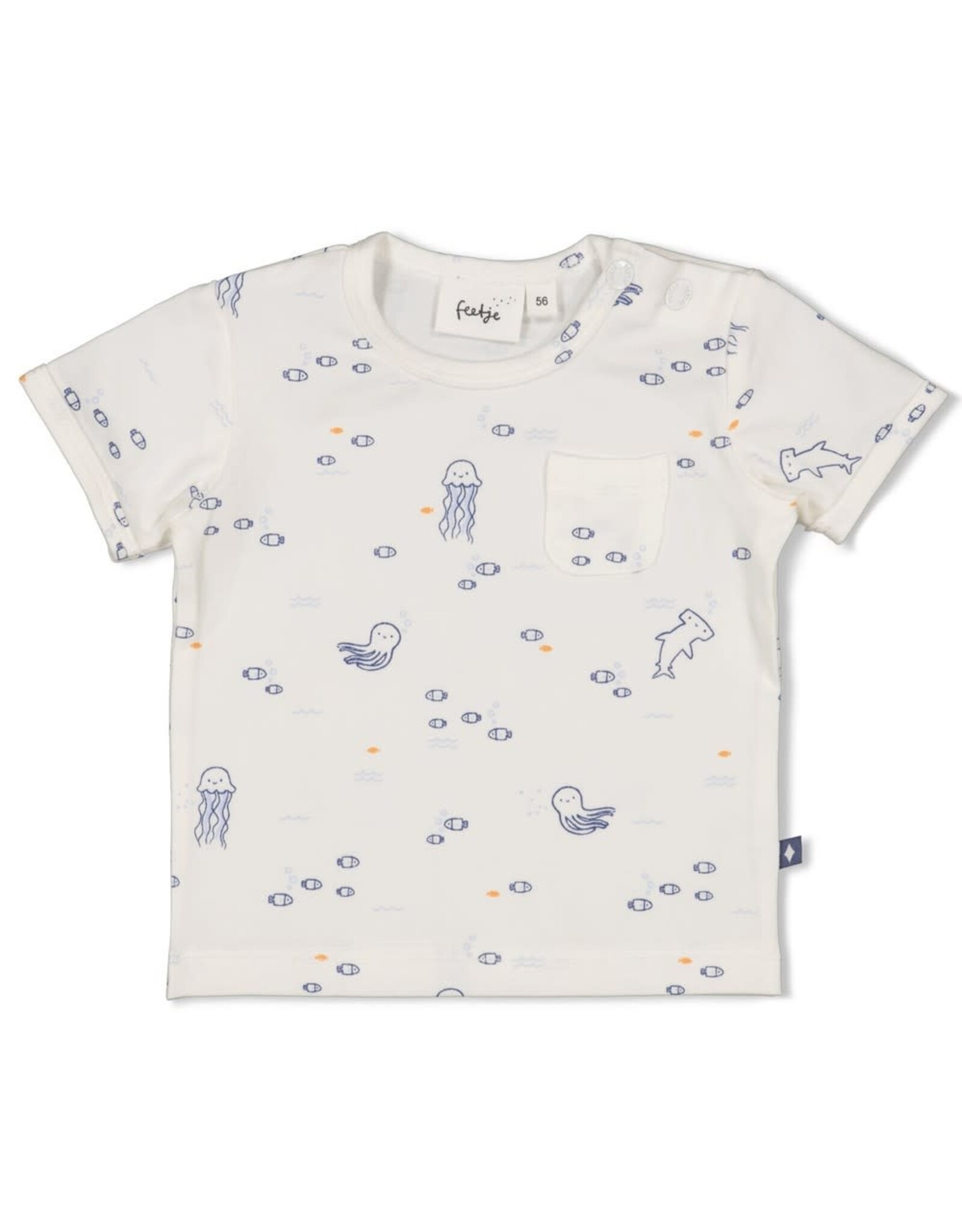 Feetje T-shirt AOP - Blue Ocean Offwhite