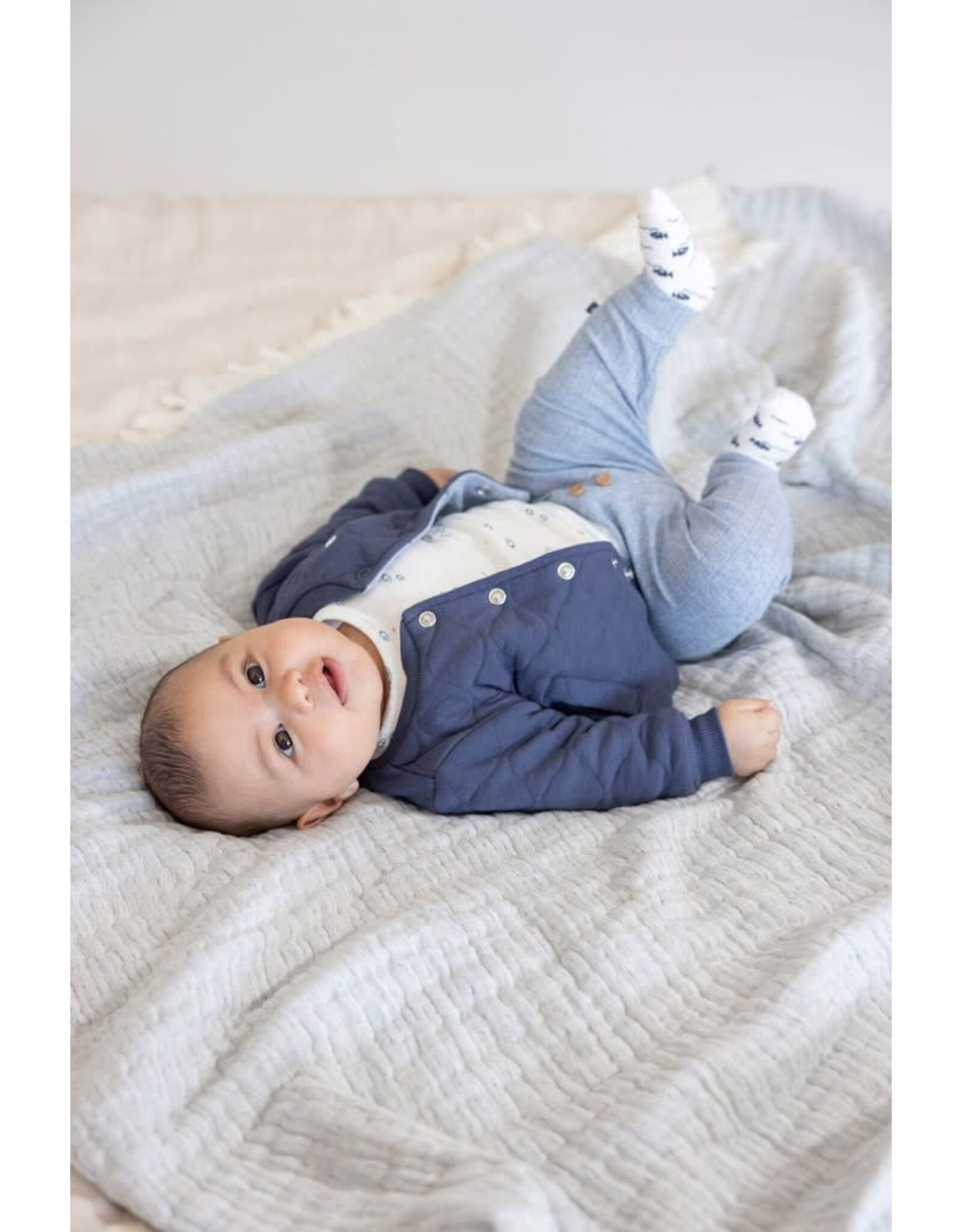 Feetje Omkeerbaar bomberjack - Blue Ocean Indigo