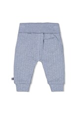 Feetje Broek rib - Blue Ocean Blauw melange