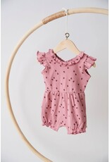 Feetje Playsuit ajour rib AOP - Ladybug Roze