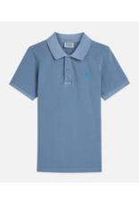 Scotch & Soda SEASONAL CORE CHEST EMBROIDERY PIQUE  GARMENTDYED POLO CAPTAIN BLUE