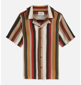 Scotch & Soda MULTICOLOR KNITTED STRIPE SHORTSLEEVE SHIRT MULTI COLOR STRIPE