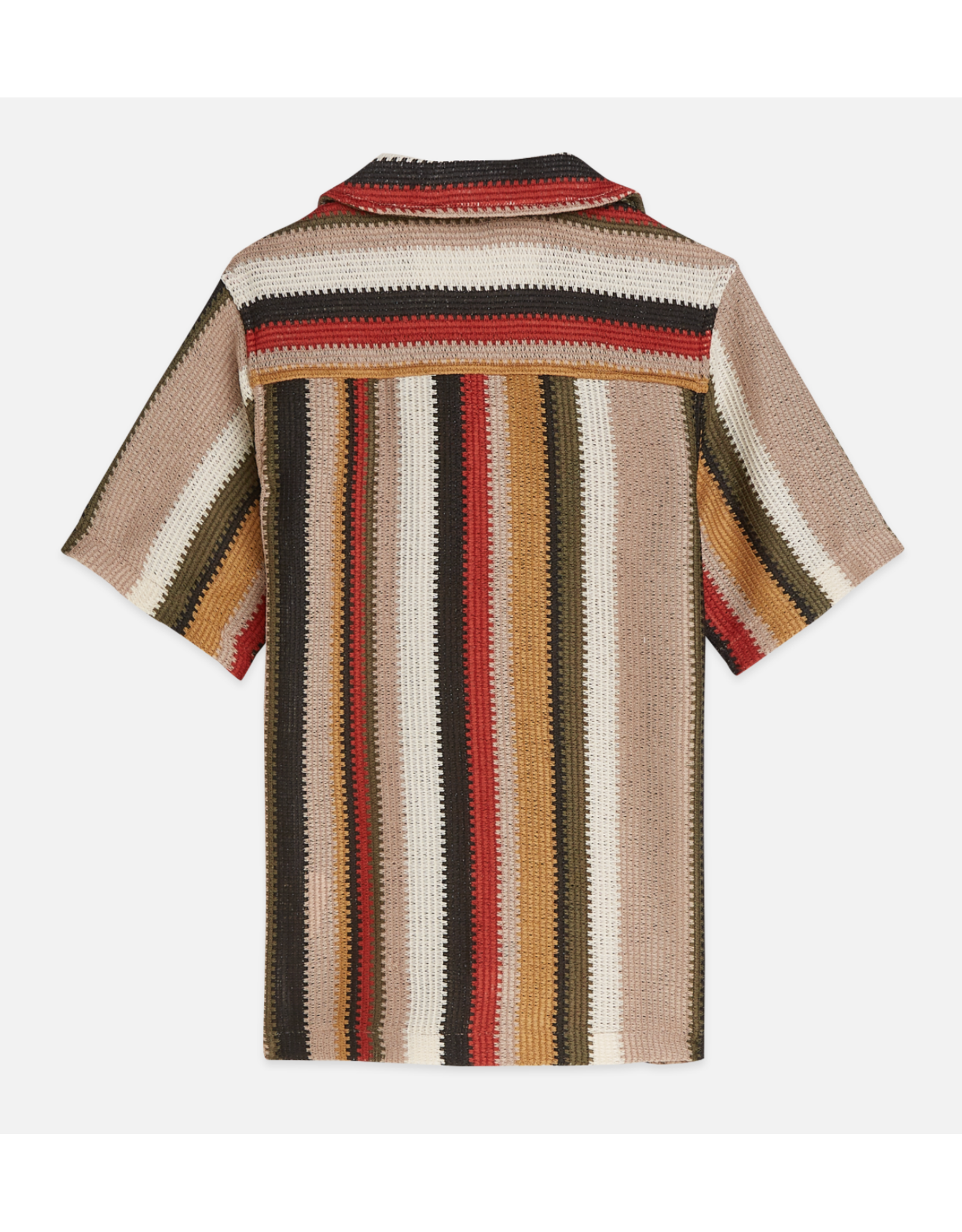 Scotch & Soda MULTICOLOR KNITTED STRIPE SHORTSLEEVE SHIRT MULTI COLOR STRIPE