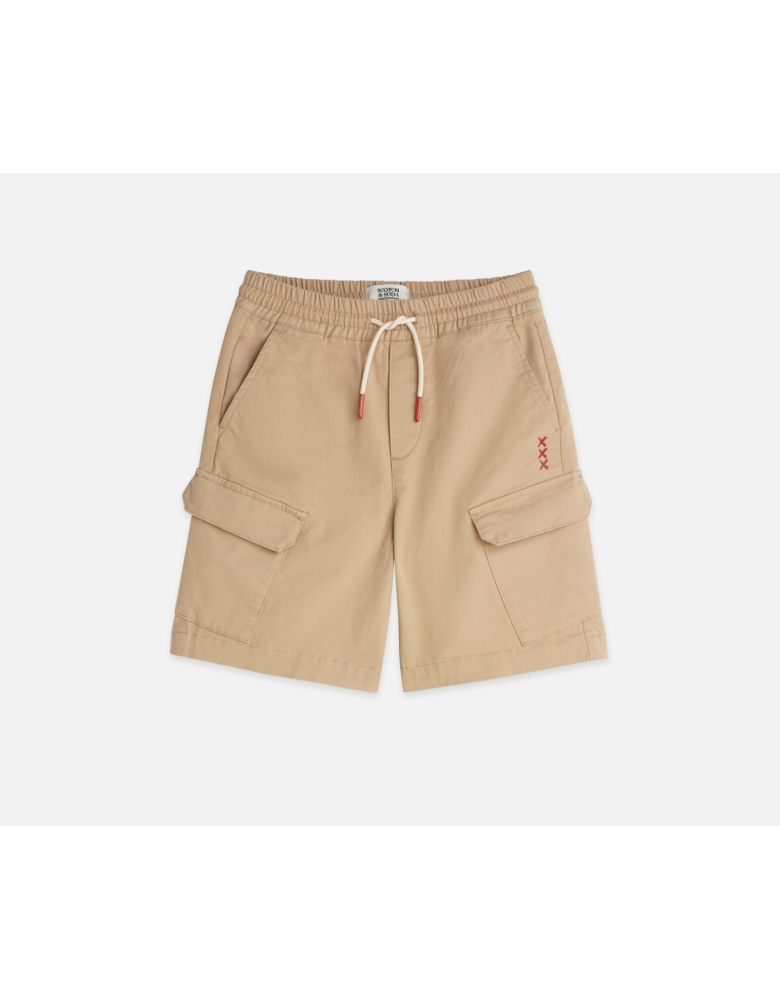 Scotch & Soda LIGHTWEIGHT COTTON CARGO SHORTS TRAVERTINE