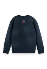 Scotch & Soda FRONT ARTWORK RELAXEDFIT WASHED SWEATSHIRT CARBON