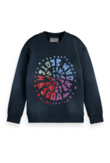 Scotch & Soda FRONT ARTWORK RELAXEDFIT WASHED SWEATSHIRT CARBON