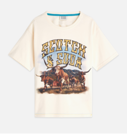 Scotch & Soda FRONT ARTWORK RELAXEDFIT TSHIRT - EGGNOG