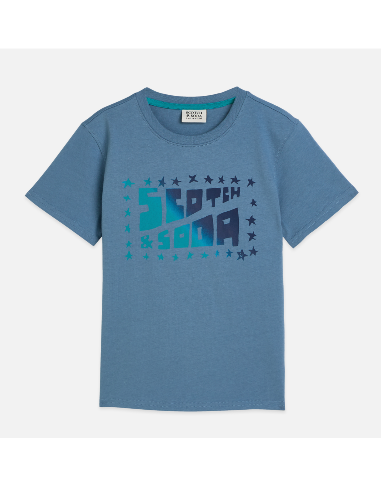 Scotch & Soda FRONT ARTWORK REGULARFIT TSHIRT CAPTAIN BLUE