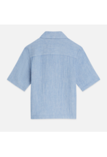 Scotch & Soda COTTON CHAMBRAY SHORTSLEEVE SHIRT CHAMBRAY BLUE