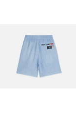 Scotch & Soda COTTON CHAMBRAY PULLON SHORTS CHAMBRAY BLUE