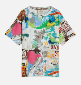 Scotch & Soda BASQUIAT PRINTED RELAXEDFIT TSHIRT BASQUIAT UNBREAKABLE