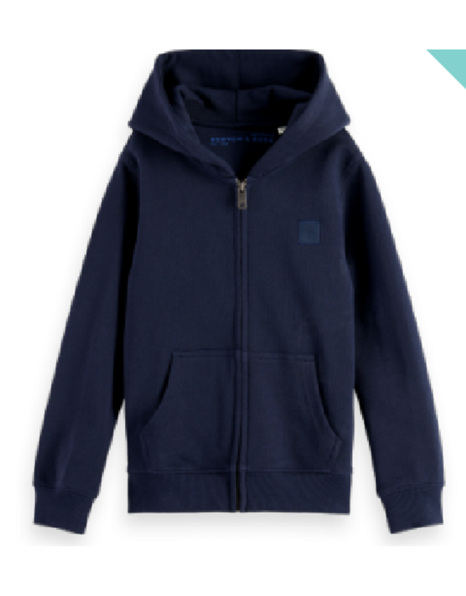 Scotch & Soda CORE REGULAR-FIT LOGO BADGE ZIP THROUGH HOODIE SKY CAPTAIN