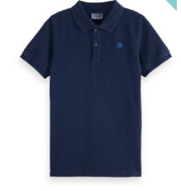 Scotch & Soda CORE - GARMENT DYED PIQUE POLO SKY CAPTAIN nos