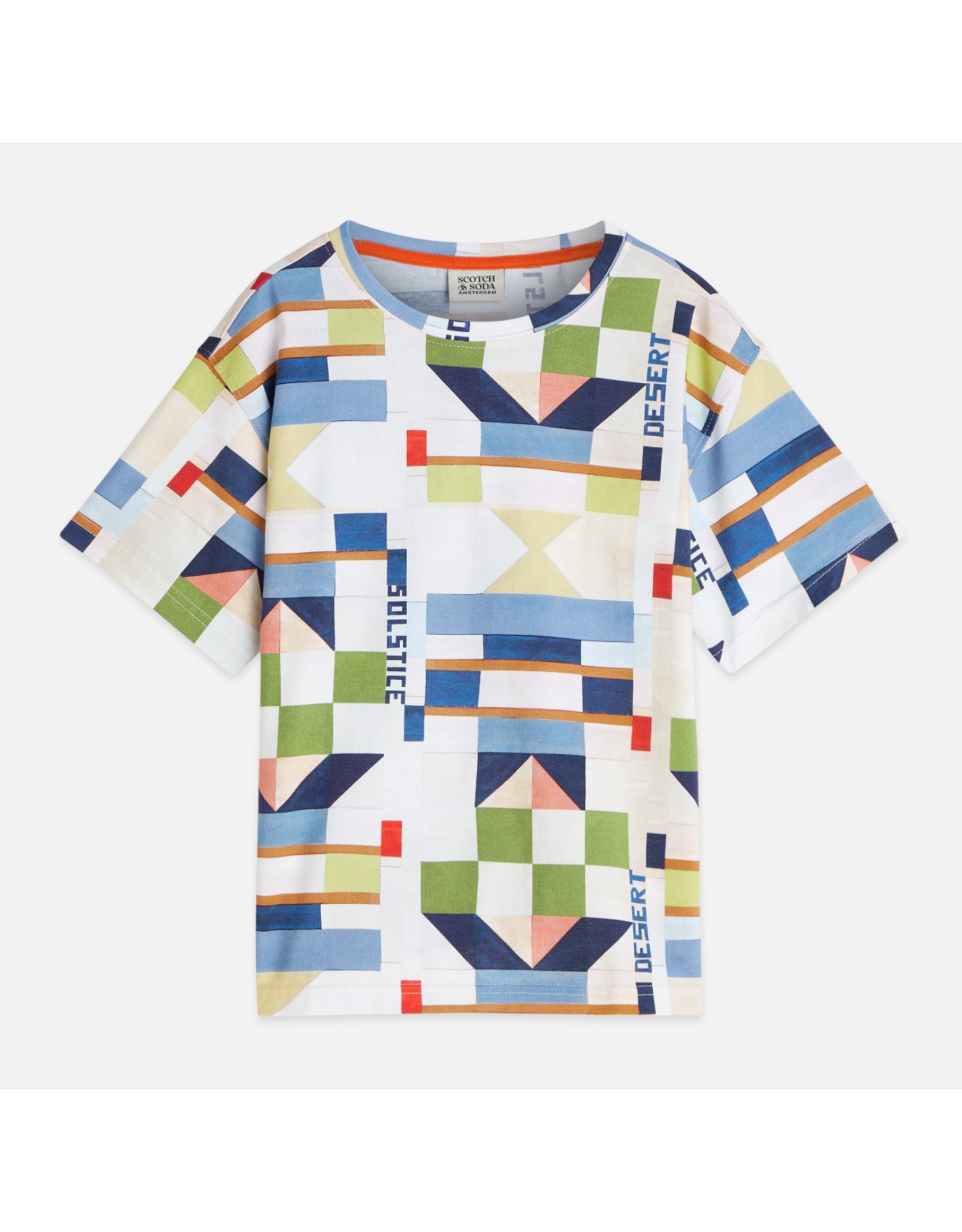 Scotch & Soda PRINTED RELAXEDFIT TSHIRT PATCHWORK INFINITY