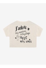 Indian Blue Jeans T-shirt Wide Cropped Sandshell