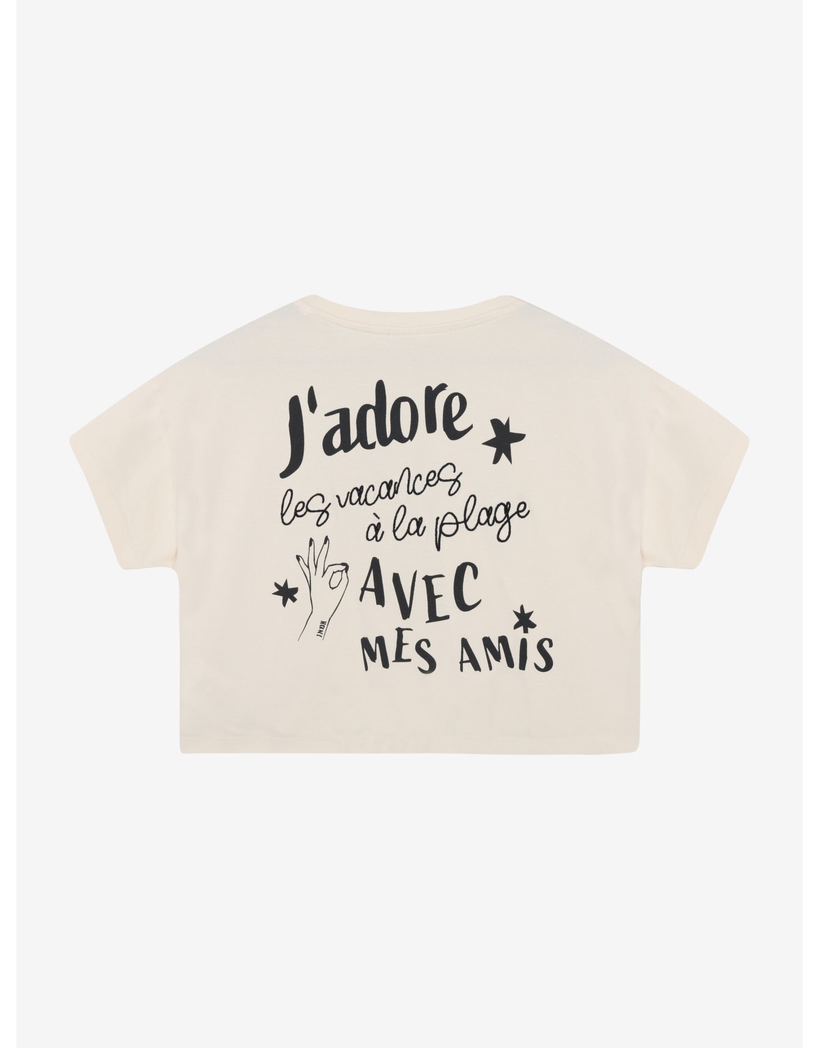 Indian Blue Jeans T-shirt Wide Cropped Sandshell