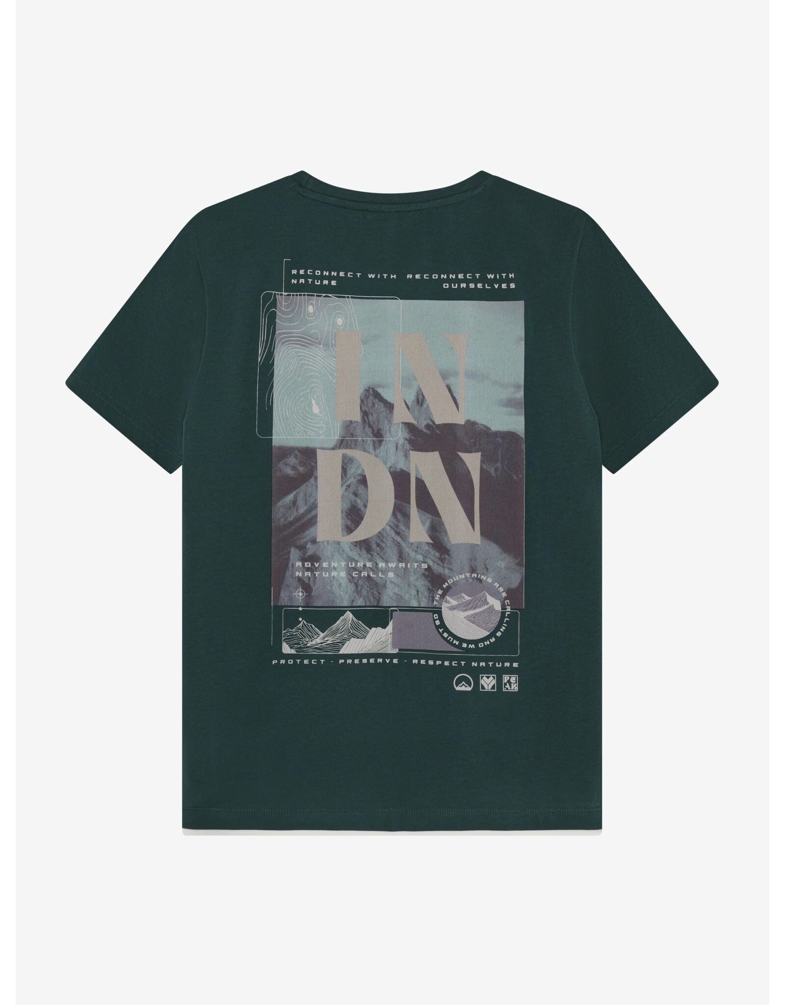 Indian Blue Jeans T-Shirt Chest and Backprint Ponderosa Pine