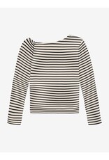 Indian Blue Jeans Longsleeve Offshoulder Stripe Sandshell