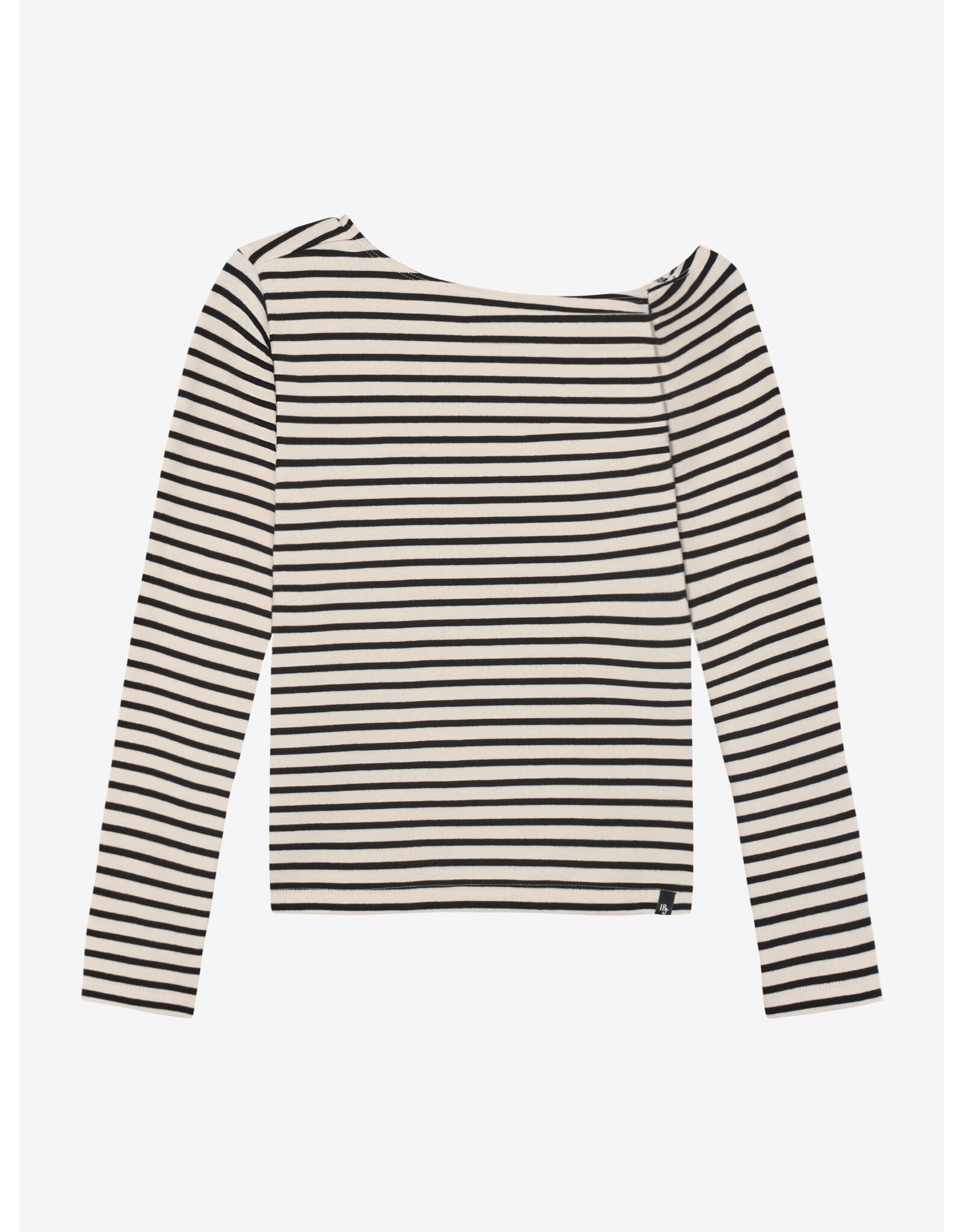 Indian Blue Jeans Longsleeve Offshoulder Stripe Sandshell